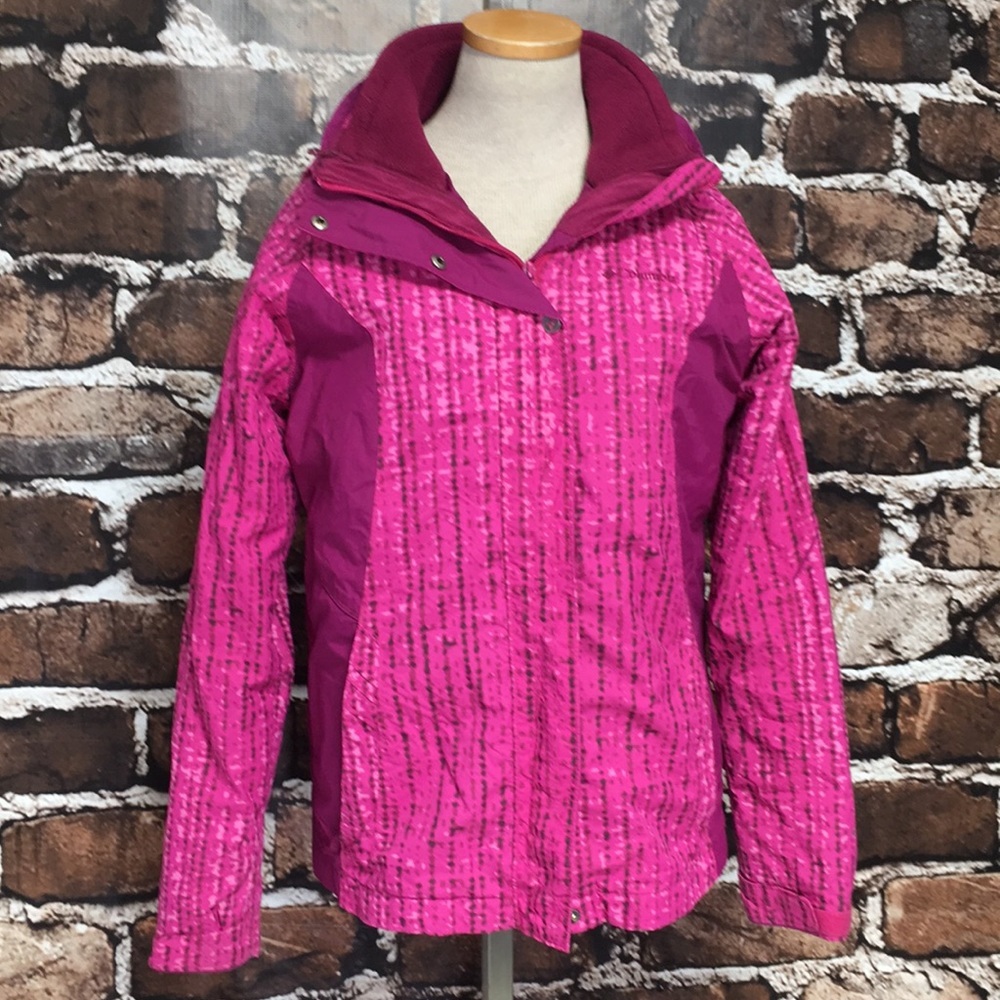 Columbia Jacket Coat Youth 18/20 Girls Dark Pink Hooded Winter Hood Warm